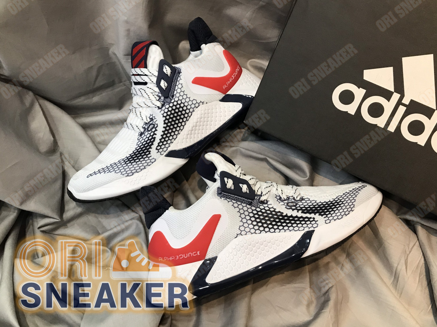 Adidas Alphabounce Instinct M White Red Blue