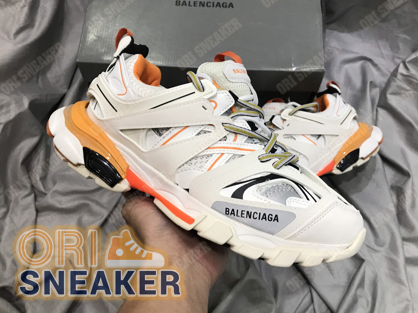 balenciaga track 3.0 orange white Jawaris Holding for Investment