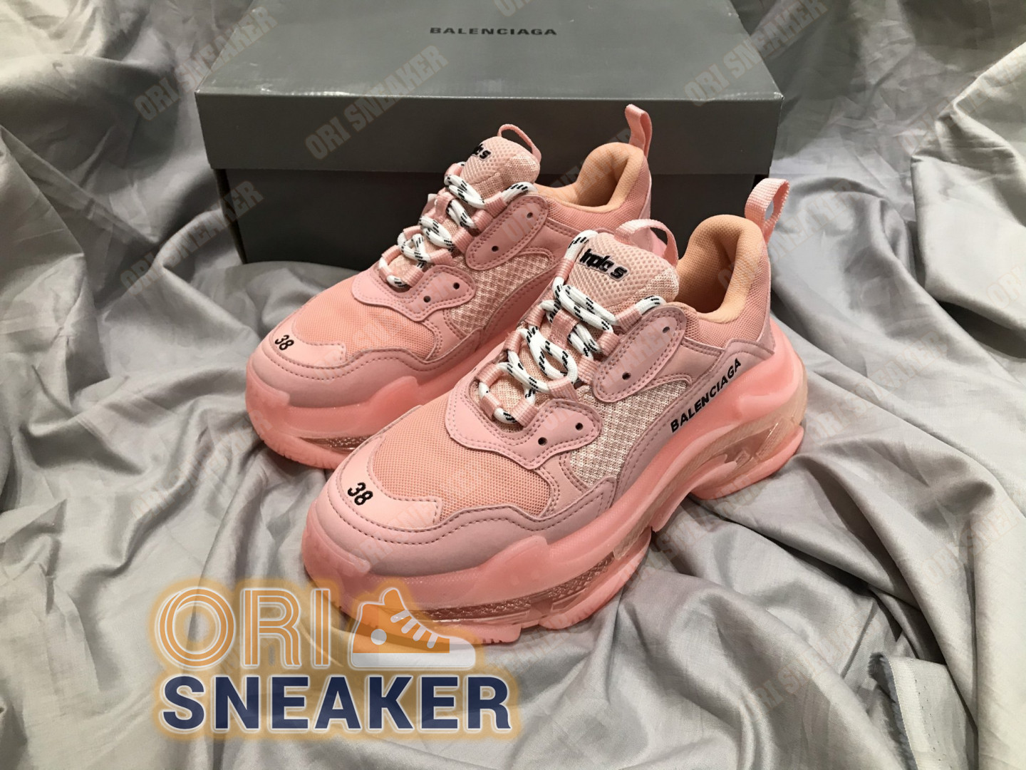 Balenciaga Triple S Sneaker Clear Sole  Black Pink Neon   541624W2FR11053  Novelship