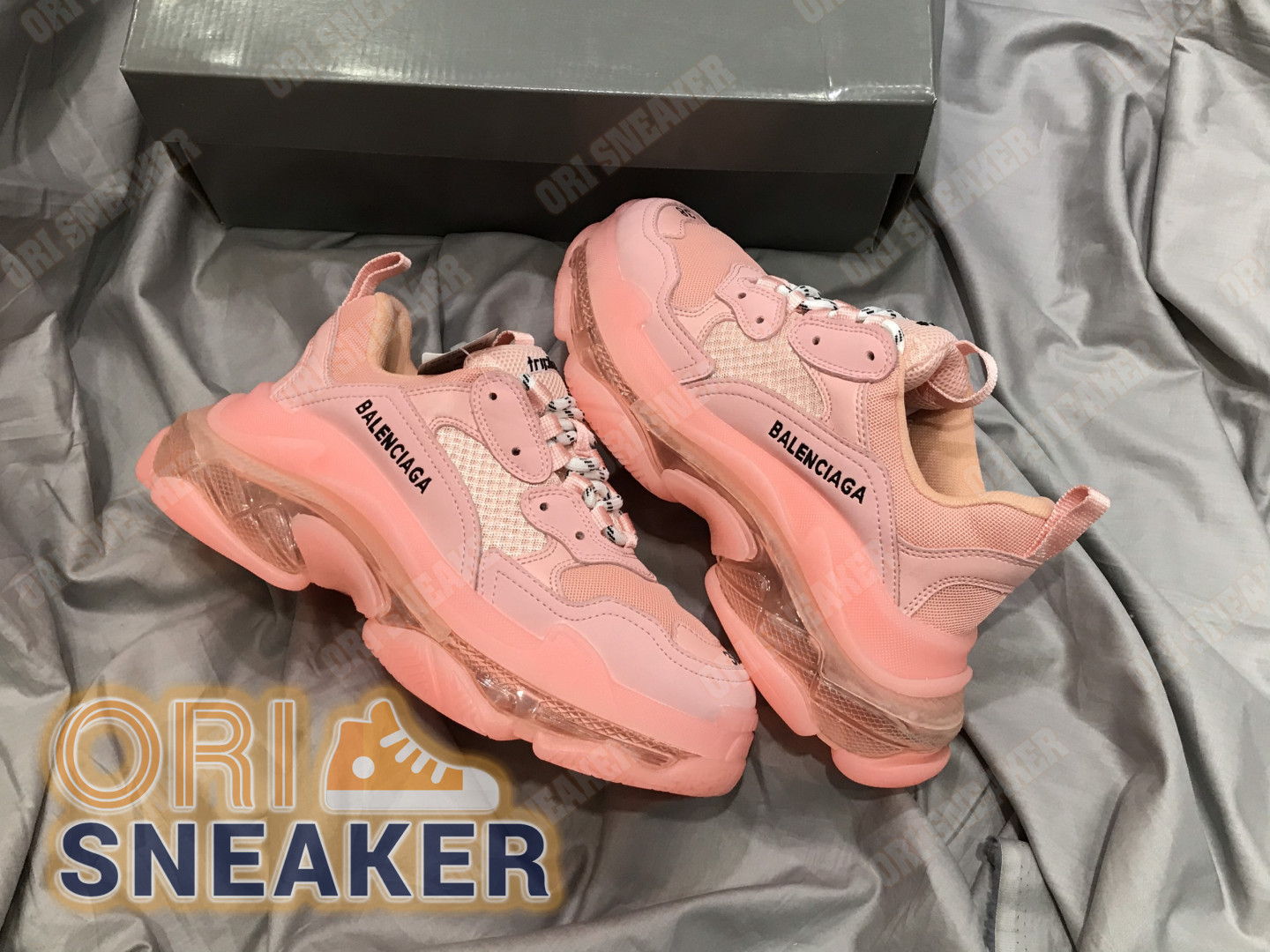 Womens Triple S Clear Sole Sneaker in Pink  Balenciaga US