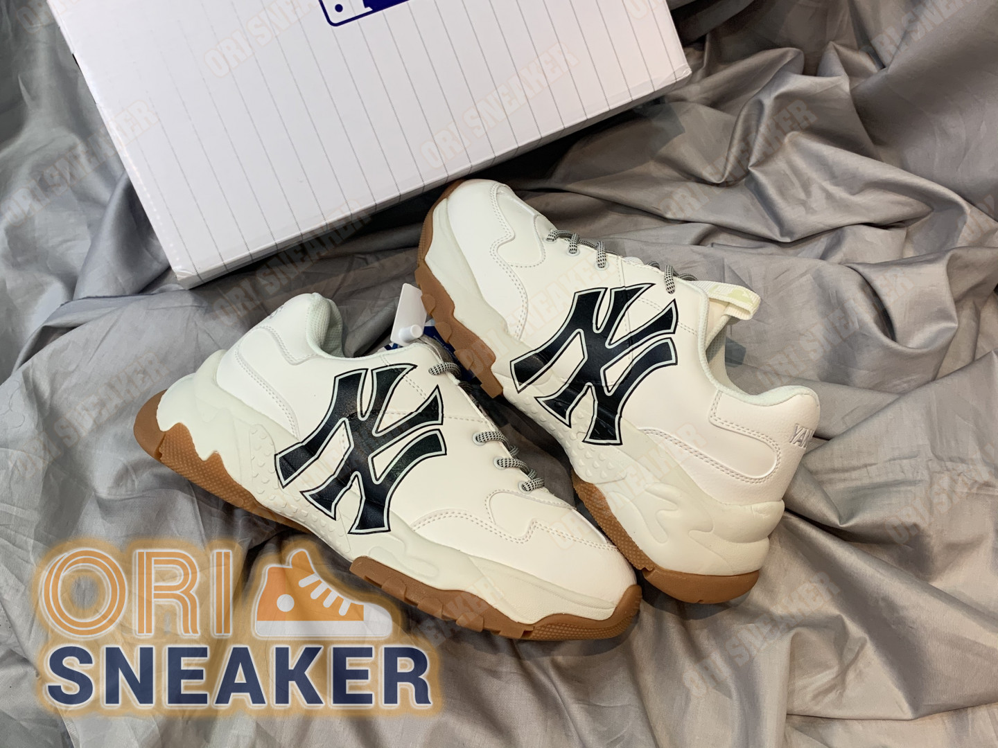 Giày Sneaker MLB Korea New York Yankees Big Ball Chunky Embo