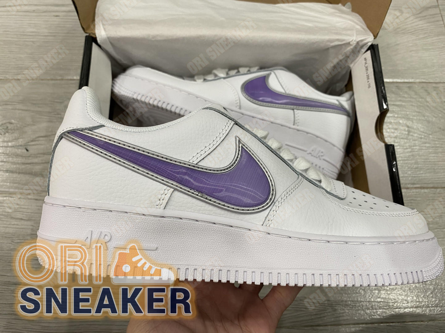 air force 1 low purple swoosh