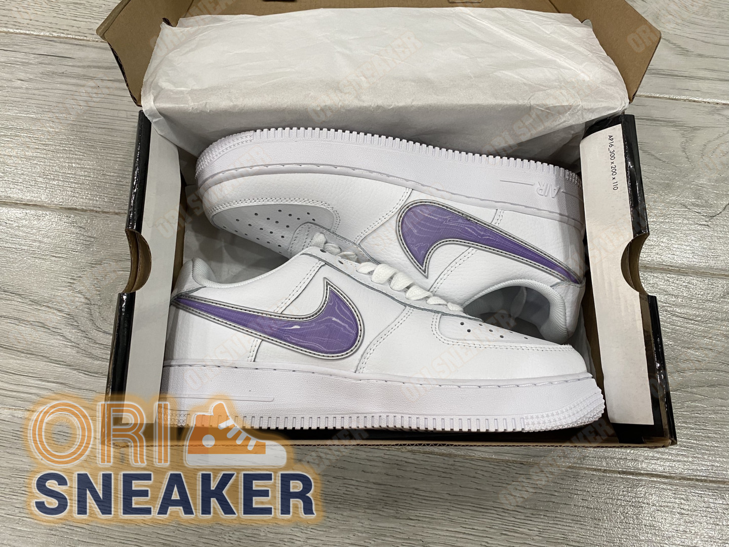 air force 1 white with purple swoosh