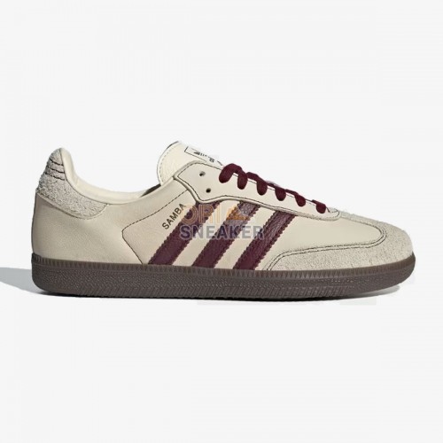 Adidas Samba OG Wonder White/Maroon