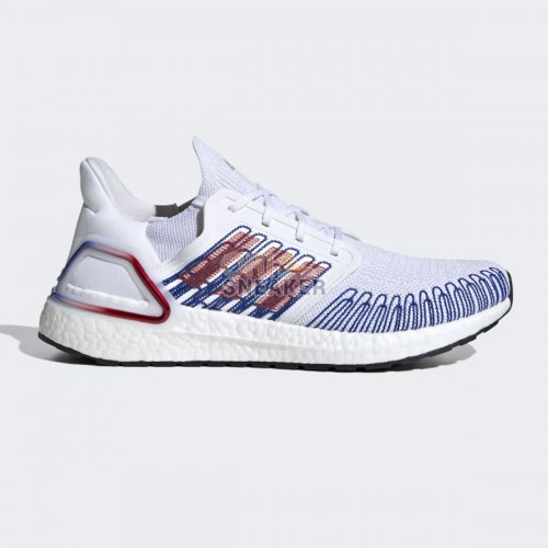 Adidas Ultra Boost 20 Consortium CLoud White Blue Red