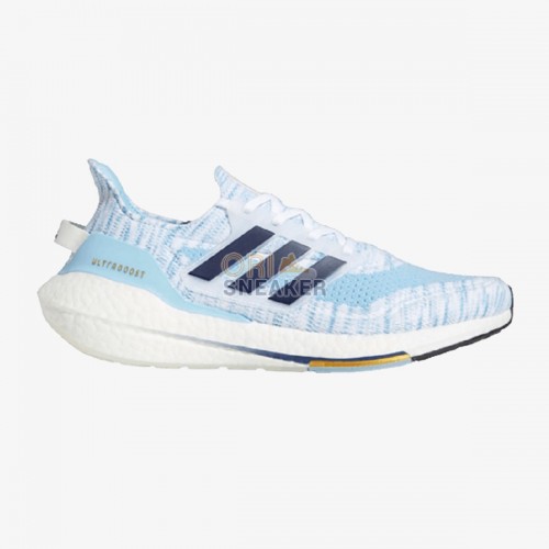 Adidas Ultra Boost 21 White Clear Blue