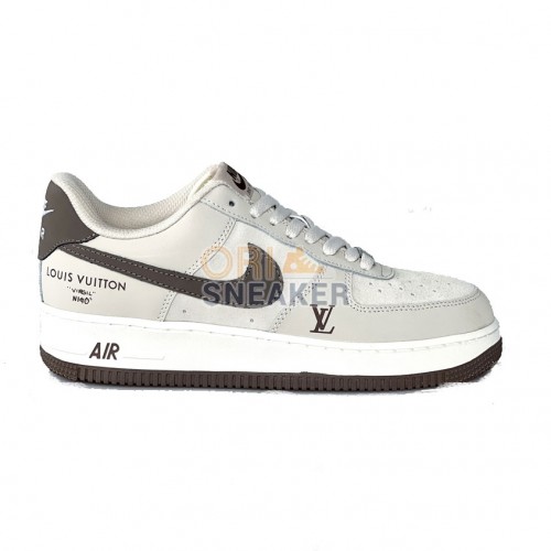 Air Force 1 Low LV Custom White Dark Brown