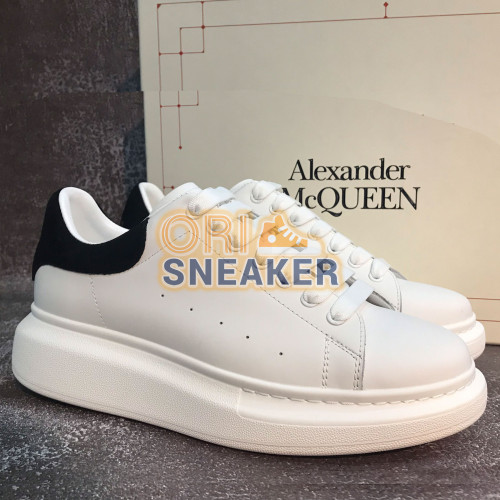 Alexander Mcqueen White Heel Black Velvet