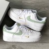 Nike Air Force 1 Swoosh Mint & Gold